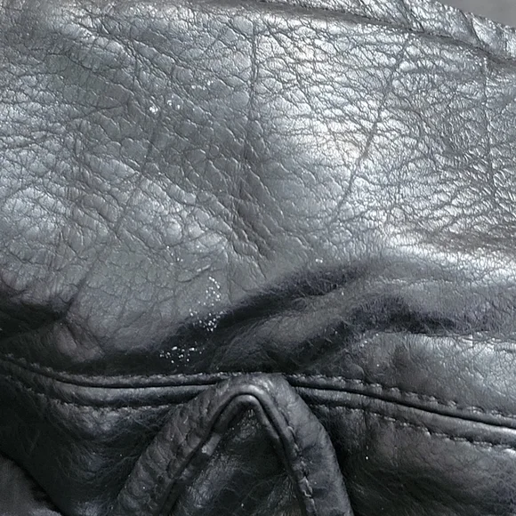 BLACK Faux Leather Moto Jacket Women's Size Small - Picture 9 of 16